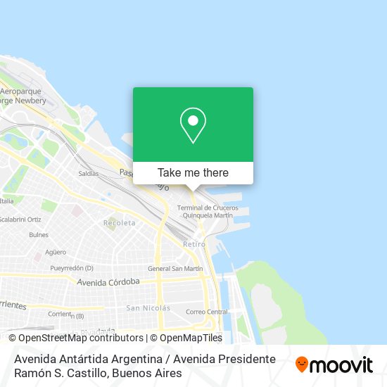 Avenida Antártida Argentina / Avenida Presidente Ramón S. Castillo map