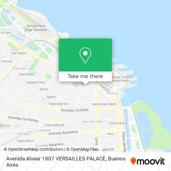 Avenida Alvear 1807 VERSAILLES PALACE map