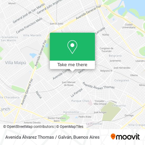 Mapa de Avenida Álvarez Thomas / Galván