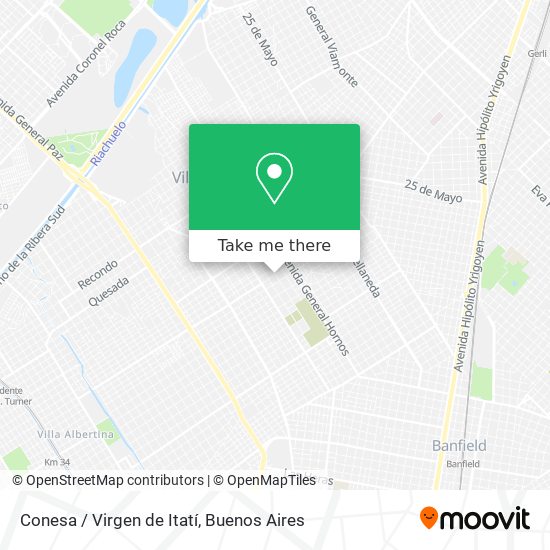 Conesa / Virgen de Itatí map