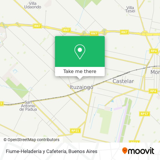 Mapa de Fiume-Heladería y Cafetería