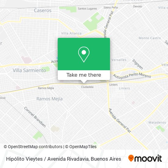 Hipólito Vieytes / Avenida Rivadavia map