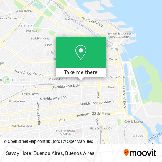 Savoy Hotel Buenos Aires map