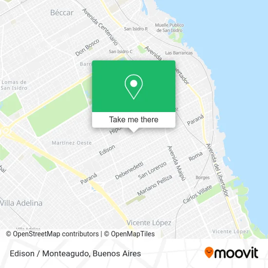 Edison / Monteagudo map