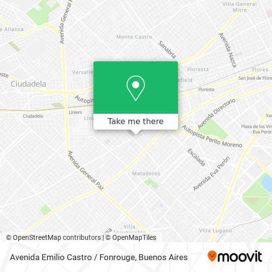 Mapa de Avenida Emilio Castro / Fonrouge