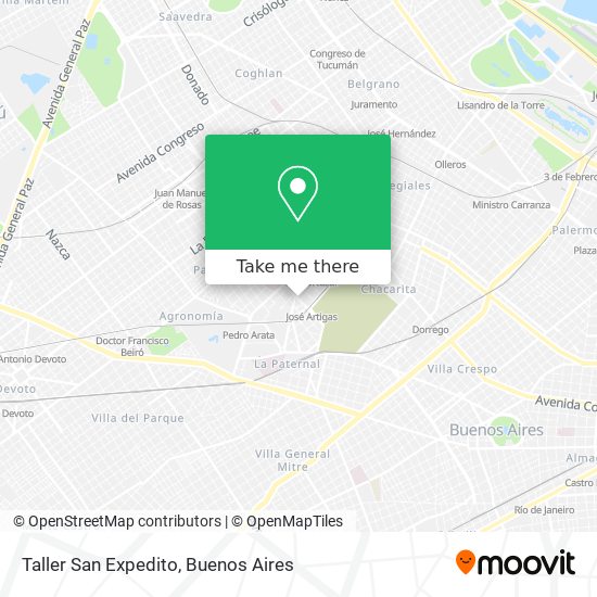 Taller San Expedito map