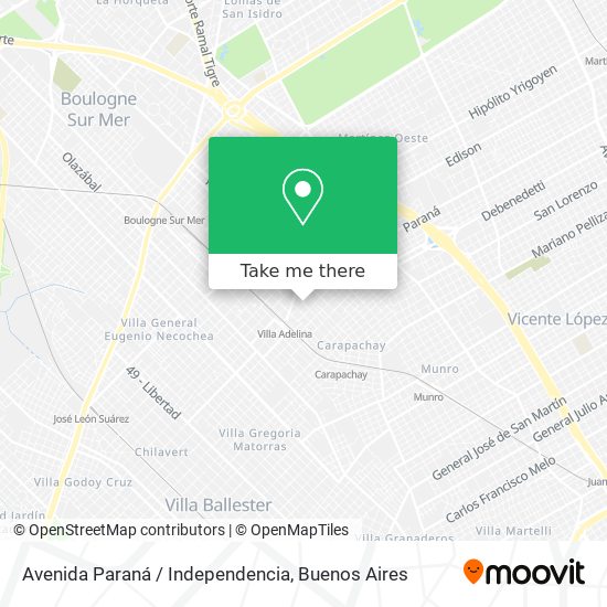 Avenida Paraná / Independencia map