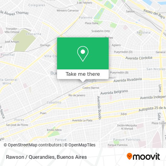 Rawson / Querandíes map
