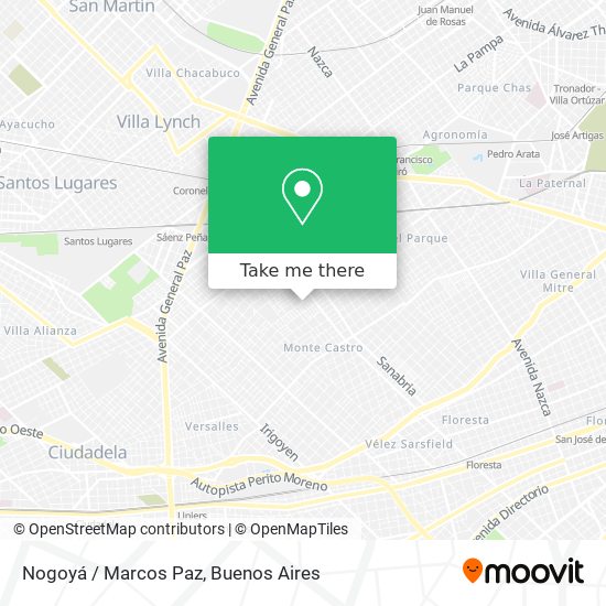 Nogoyá / Marcos Paz map
