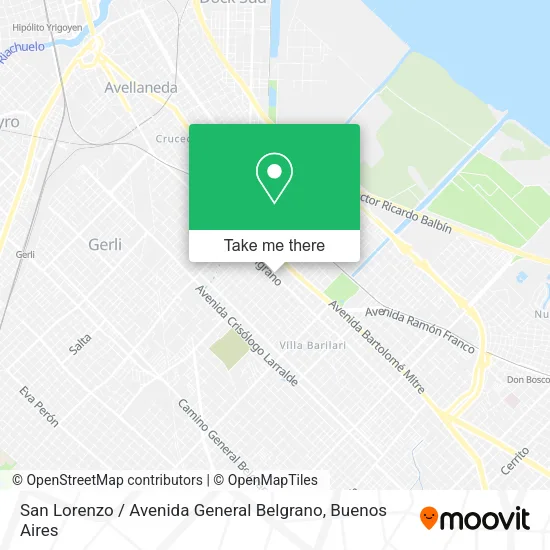 Mapa de San Lorenzo / Avenida General Belgrano