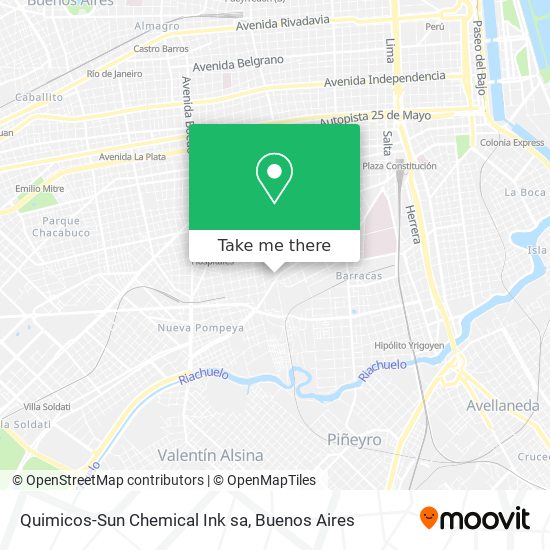 Quimicos-Sun Chemical Ink sa map