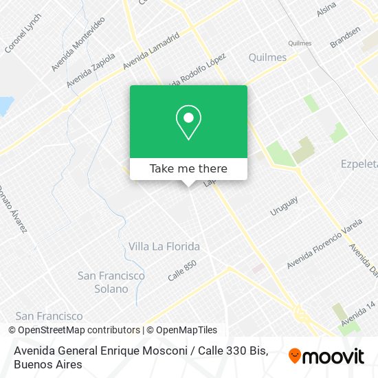 Avenida General Enrique Mosconi / Calle 330 Bis map
