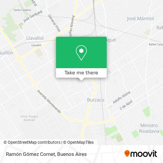 Mapa de Ramón Gómez Cornet