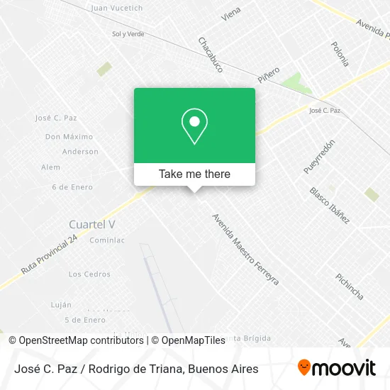 Mapa de José C. Paz / Rodrigo de Triana