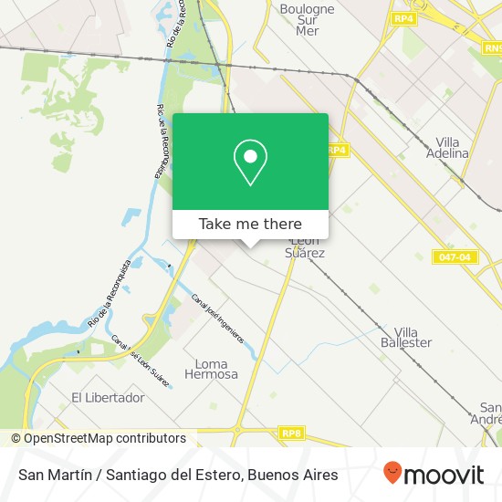 San Martín / Santiago del Estero map