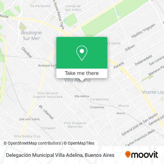 Delegación Municipal Villa Adelina map