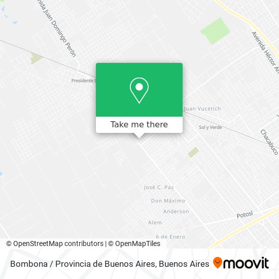 Mapa de Bombona / Provincia de Buenos Aires