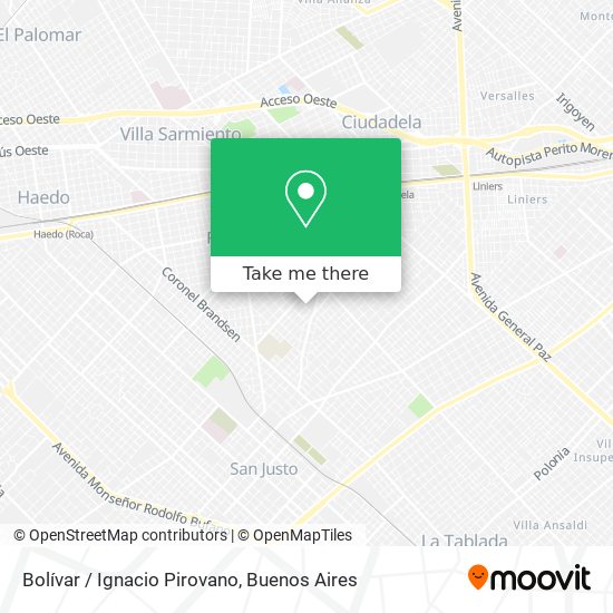 Bolívar / Ignacio Pirovano map
