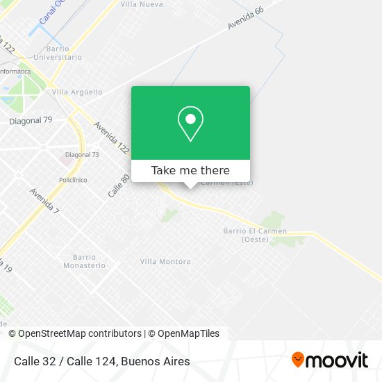 Calle 32 / Calle 124 map