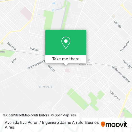 Avenida Eva Perón / Ingeniero Jaime Arrufo map