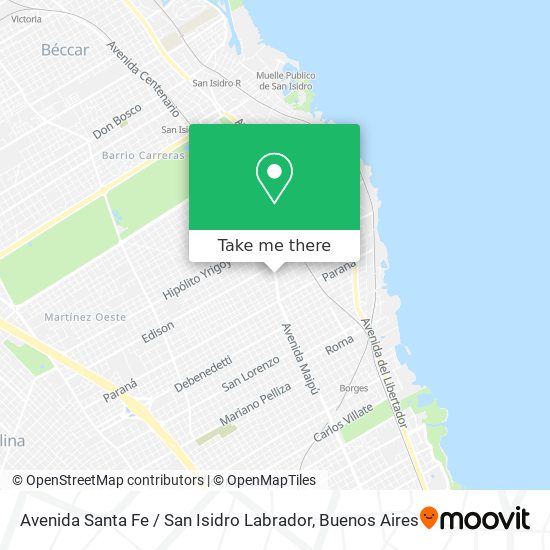 Avenida Santa Fe / San Isidro Labrador map