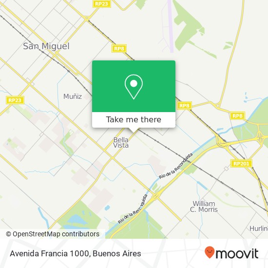 Avenida Francia 1000 map