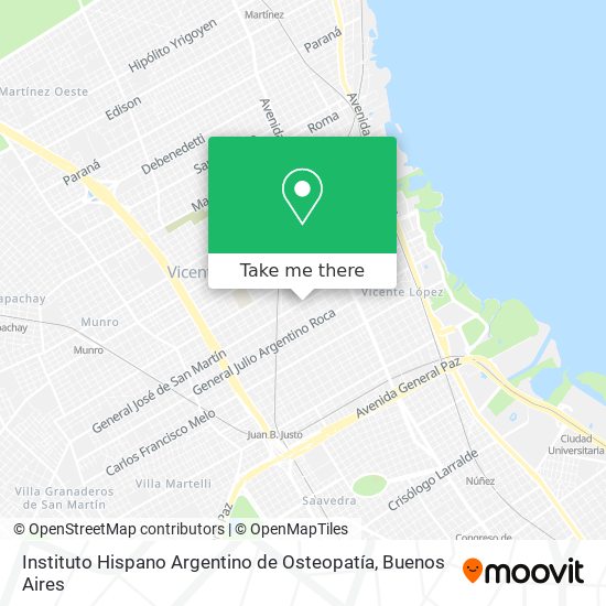 Instituto Hispano Argentino de Osteopatía map
