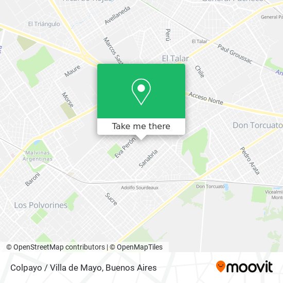 Colpayo / Villa de Mayo map