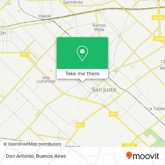 Don Antonio map