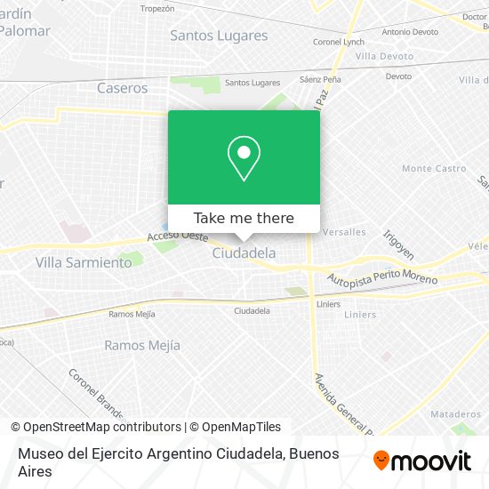 Museo del Ejercito Argentino Ciudadela map