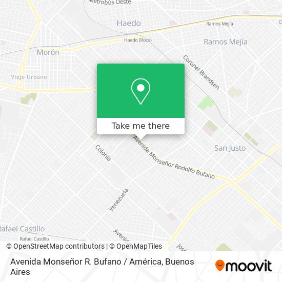 Mapa de Avenida Monseñor R. Bufano / América