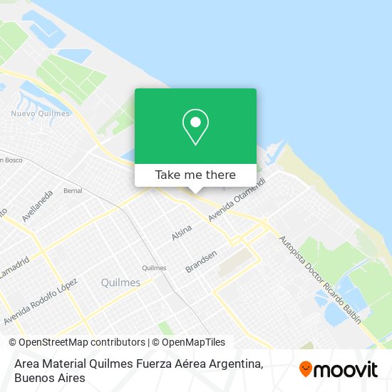 Area Material Quilmes Fuerza Aérea Argentina map