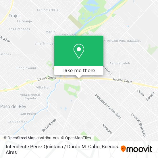 Mapa de Intendente Pérez Quintana / Dardo M. Cabo