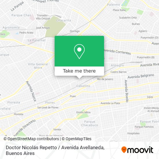 Mapa de Doctor Nicolás Repetto / Avenida Avellaneda