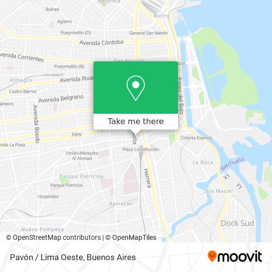 Pavón / Lima Oeste map