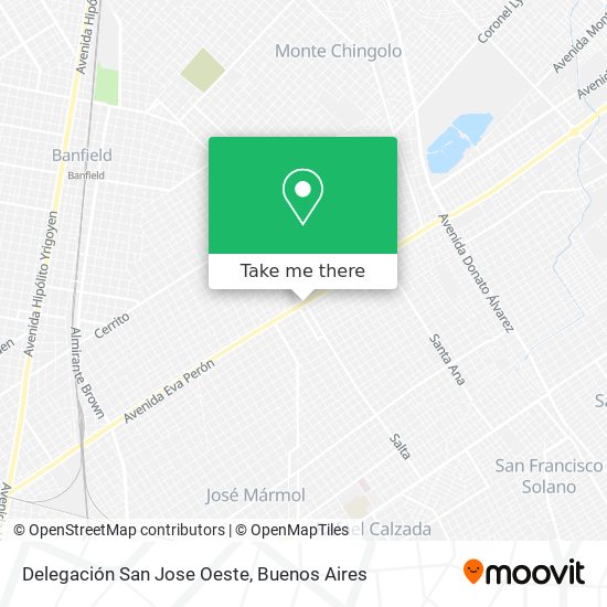 Delegación San Jose Oeste map