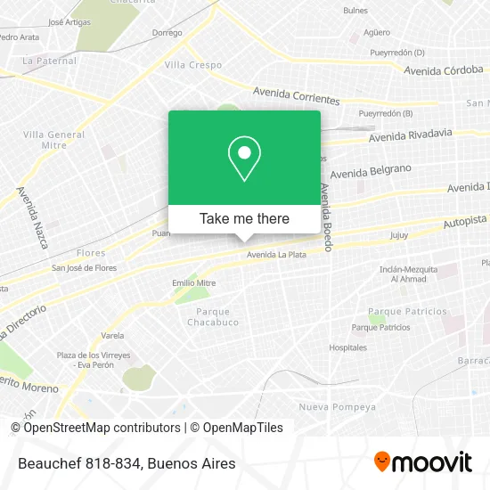 Beauchef 818-834 map