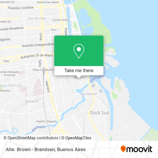 Mapa de Alte. Brown - Brandsen