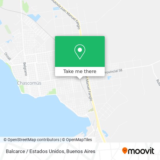 Mapa de Balcarce / Estados Unidos