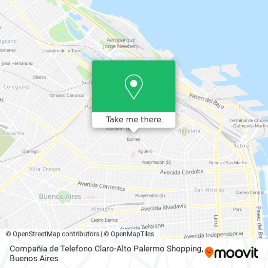 Compañía de Telefono Claro-Alto Palermo Shopping map