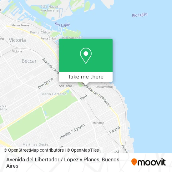 Mapa de Avenida del Libertador / López y Planes