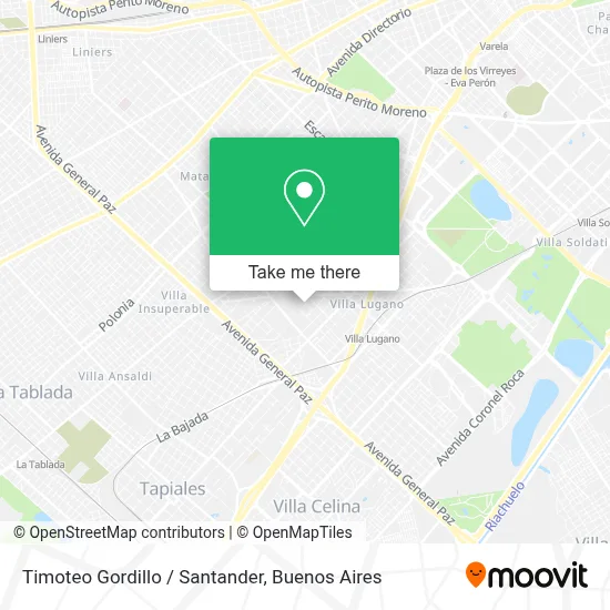Timoteo Gordillo / Santander map