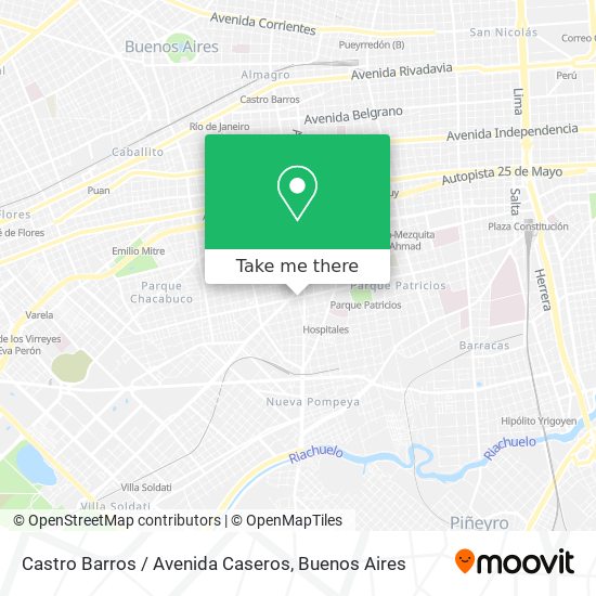 Mapa de Castro Barros / Avenida Caseros