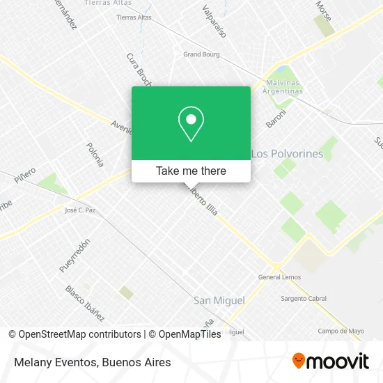 Melany Eventos map