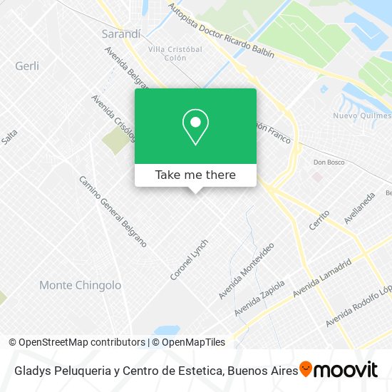 Gladys Peluqueria y Centro de Estetica map