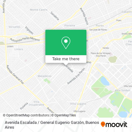 Avenida Escalada / General Eugenio Garzón map