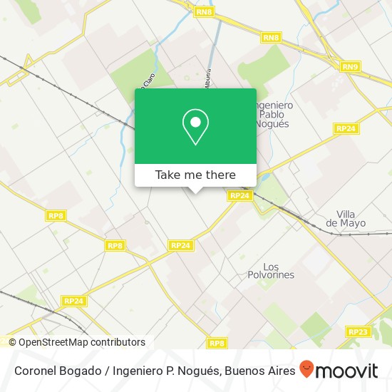 Coronel Bogado / Ingeniero P. Nogués map