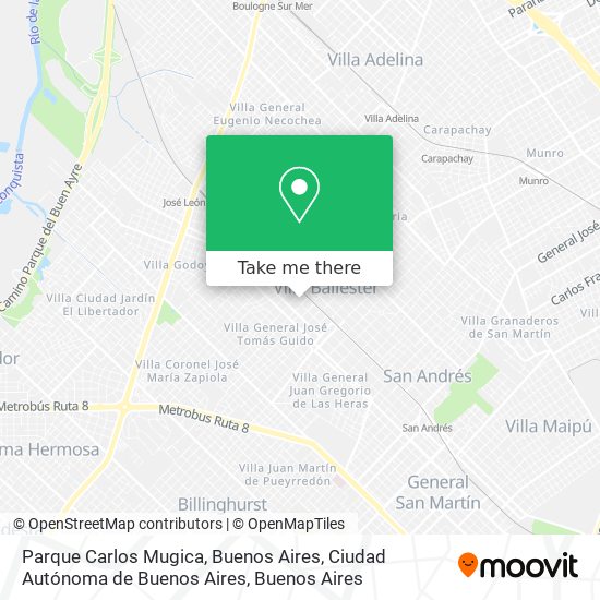 Parque Carlos Mugica, Buenos Aires, Ciudad Autónoma de Buenos Aires map