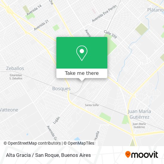 Alta Gracia / San Roque map