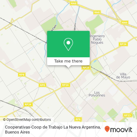 Cooperativas-Coop de Trabajo La Nueva Argentina map